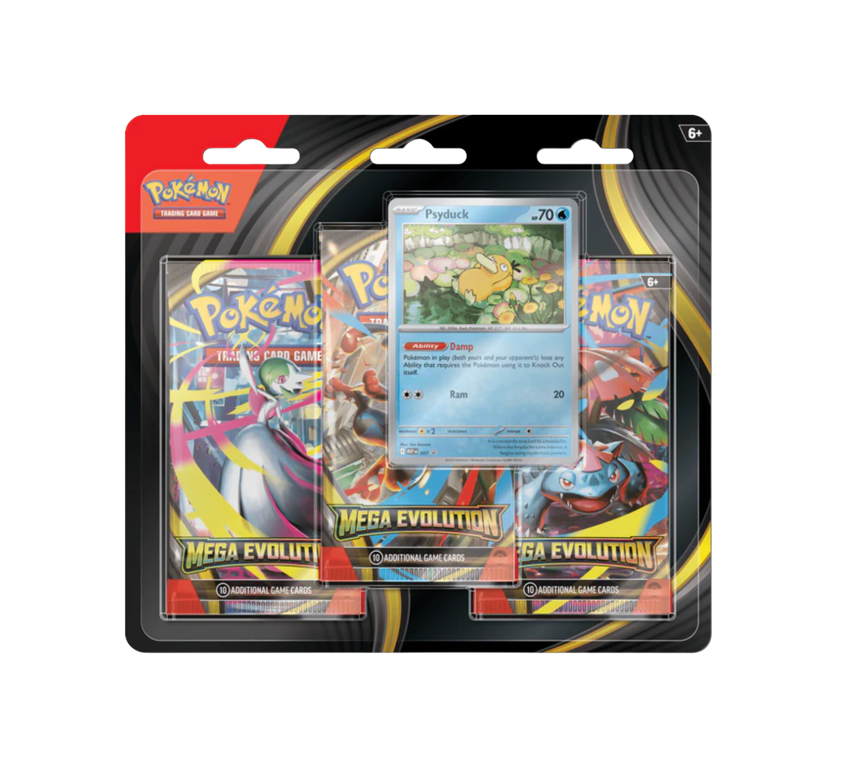 Pokémon TCG Mega Evolution 3 Pack Blister Psyduck front packaging