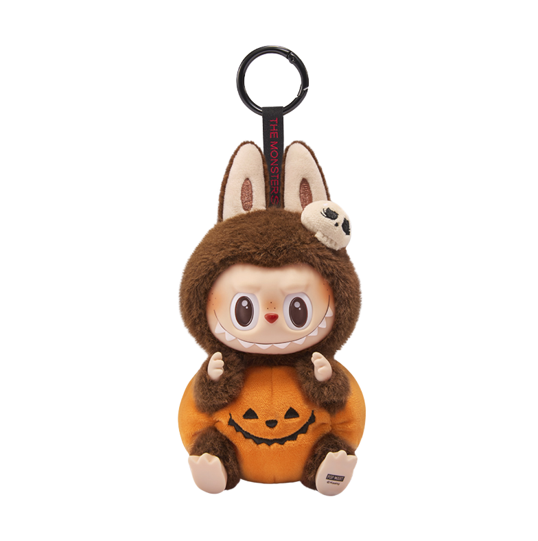 Pop Mart Labubu Happy Halloween Party Series Sitting Pumpkin Vinyl Plush Pendant - Image 1