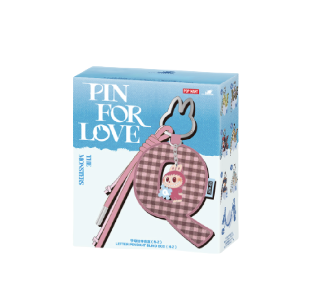 Pop Mart Labubu the Monsters Pin For Love Series Letter Pendent Blind Box (N toZ)