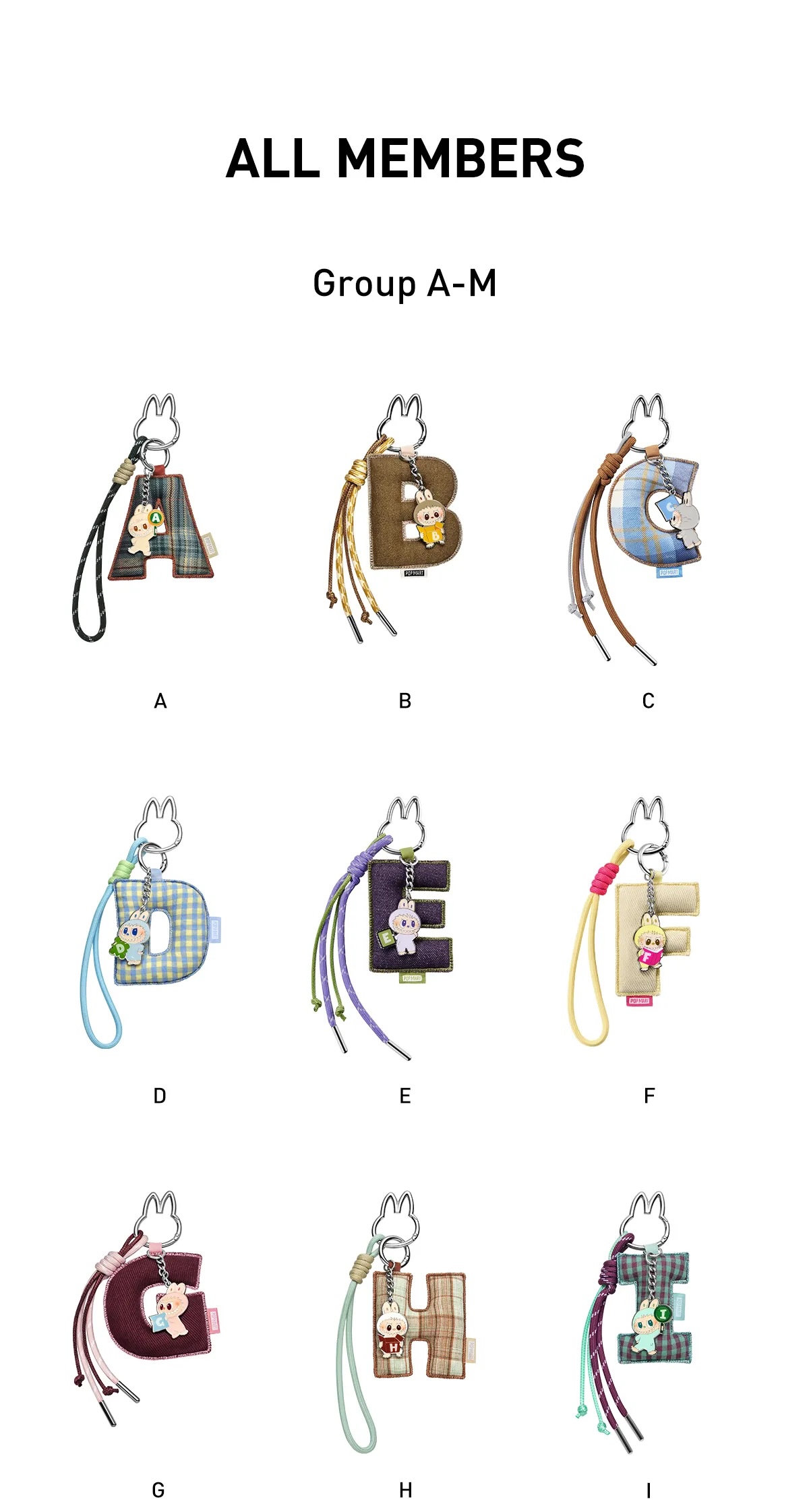 Pop Mart Labubu the Monsters Pin For Love Series Letter Pendent Blind Box (A to M) - Image 2