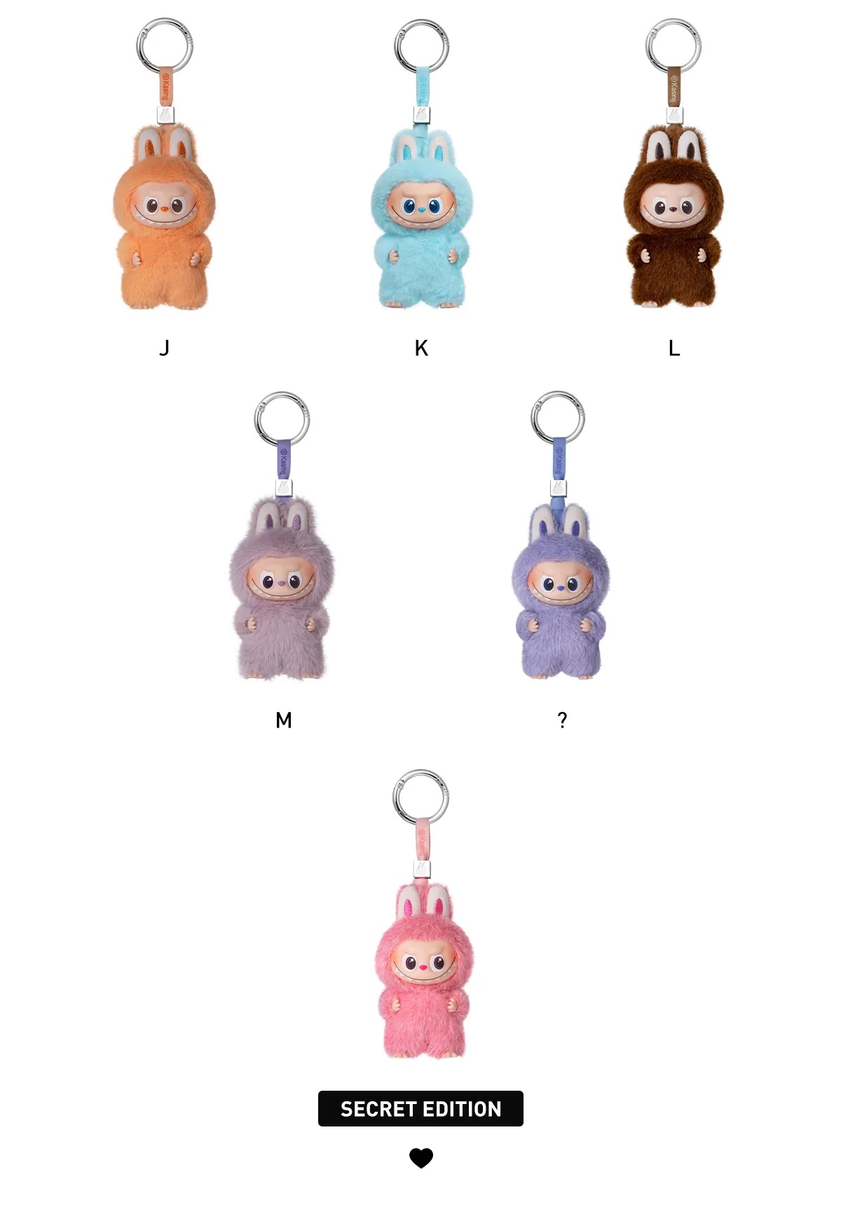 Pop Mart Labubu The Monsters Pin For Love Plush Pendent Blind Box (A to M) - Image 3