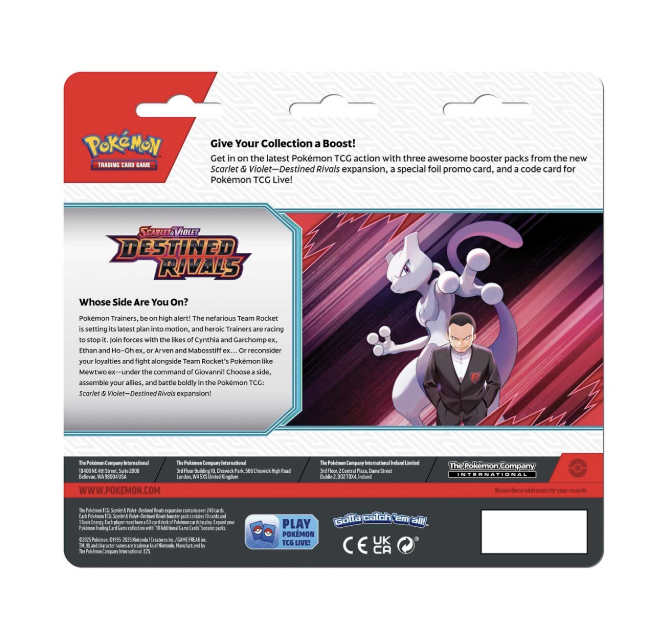 Pokemon TCG: Scarlet & Violet 10 Destined Rivals 3 Packs Blister Zebstrika - Image 2