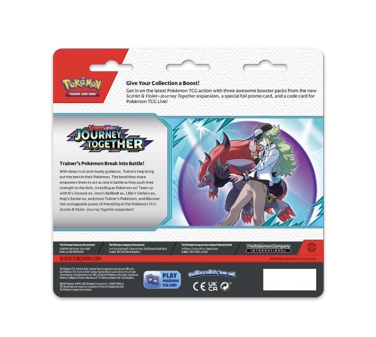 Pokemon TCG: Scarlet & Violet 9: Journey Together 3 Pack Blister Scrafty - Image 3