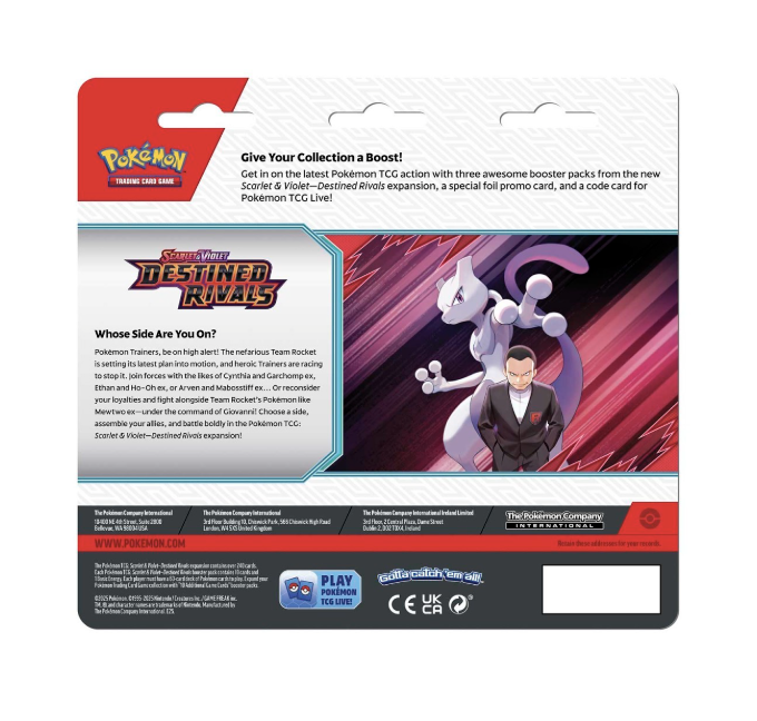 Pokemon TCG: Scarlet & Violet 10 Destined Rivals 3 Packs Blister Kangaskhan - Image 2