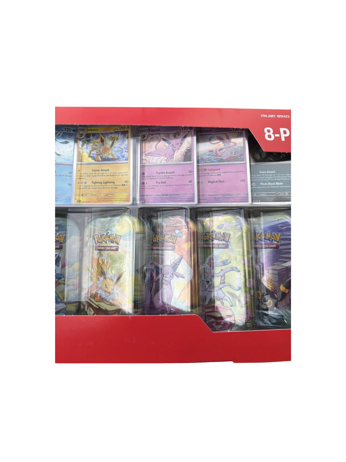 2025 Pokemon prismatic evolutions mini tins 8 packs (costco bundle) - Image 3