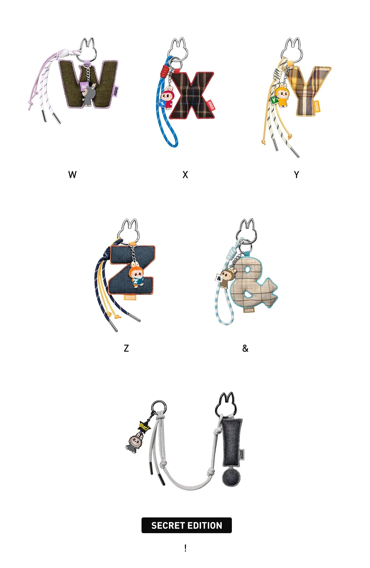 Pop Mart Labubu the Monsters Pin For Love Series Letter Pendent Blind Box (N to Z) - Image 3